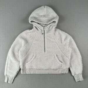 Lululemon Scuba Oversized Sherpa 1/2 Zip‎ Hoodie M/L Vapor Gray Wool Blend